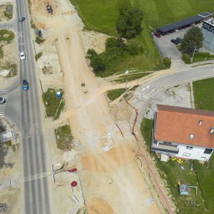 Radovi u Sarajevskoj ulici u Zagrebu snimljeni iz zraka