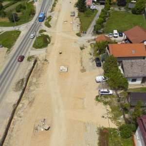Radovi u Sarajevskoj ulici u Zagrebu snimljeni iz zraka