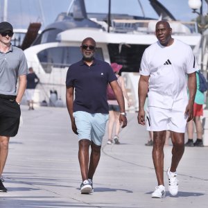 Magic Johnson s obitelji i prijateljima u Trogiru
