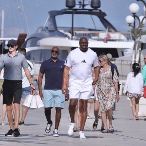 Magic Johnson s obitelji i prijateljima u Trogiru