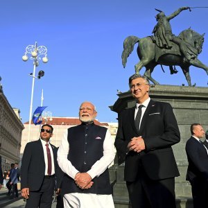 Narendra Modi i Andrej Plenković prošetali Zagrebom