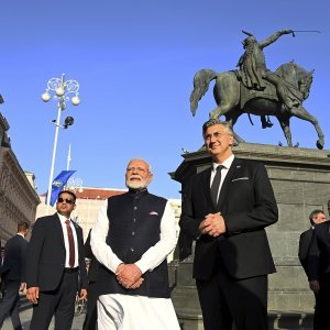 Narendra Modi i Andrej Plenković prošetali Zagrebom
