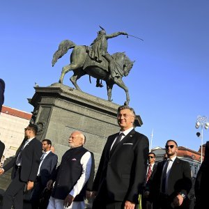 Narendra Modi i Andrej Plenković prošetali Zagrebom
