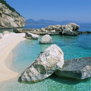 Plaža Cala Mariolu, Cala Gonone, zaljev Orosei, Sardinija