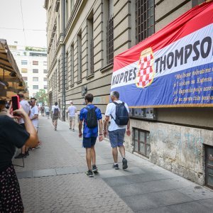 Zagreb: Atmosfera u centru grada uoči sutrašnjeg koncerta Marka Perkovića Thompsona