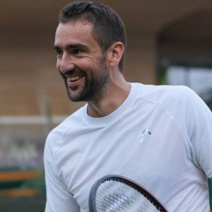 Marin Čilić sa sinom nakon pobjede