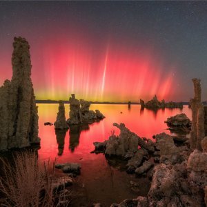 Kategorija Aurore: Aurora Over Mono Lake A Rare Dance of Light