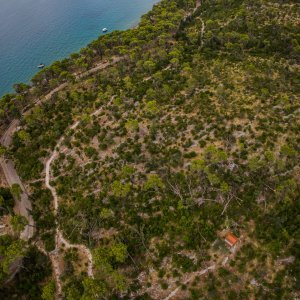 Uvala Bene na Marjanu nakon orkanskog nevremena