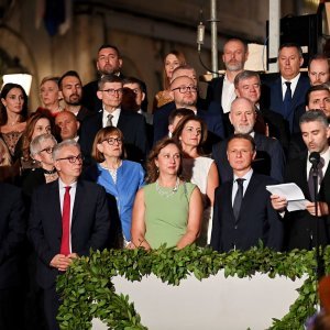 Mato Franković drži uvodni govor na otvorenju Dubrovačkih ljetnih igara