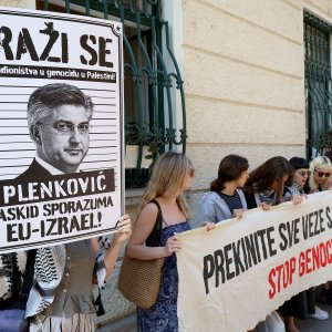 Prosvjed ispred zgrade Ministarstva vanjskih i europskih poslova