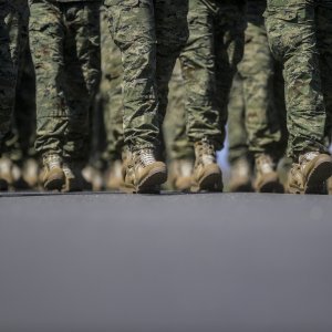 Uvježbavanje pješačkih postroja za mimohod