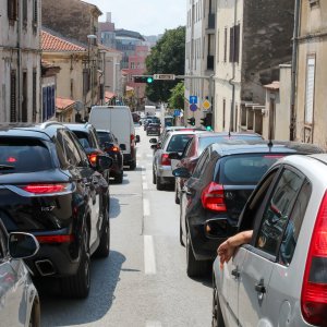 Prometna gužva na otoku Krku