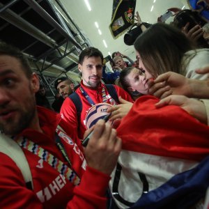 Doček rukometaša u Zračnoj luci Franjo Tuđman