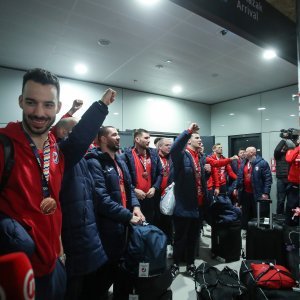 Doček rukometaša u Zračnoj luci Franjo Tuđman