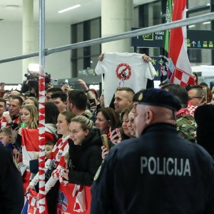 Doček rukometaša u Zračnoj luci Franjo Tuđman