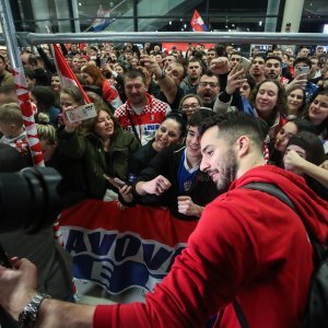Doček rukometaša u Zračnoj luci Franjo Tuđman