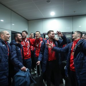 Doček rukometaša u Zračnoj luci Franjo Tuđman