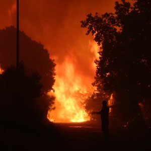Požar kod Omiša: Zatvorena magistrala,gore automobili i brodovi