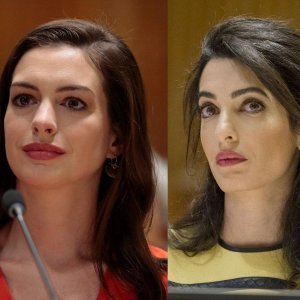 Anne Hathaway i Amal Clooney