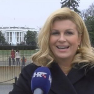 Kolinda Grabar Kitarović, predsjednica RH, intervju za HRT ispred ograde Bijele kuće, 5. siječnja