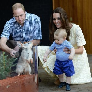 Princ William i Kate Middleton i princ George