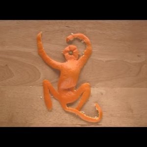 Majmun - Orange Origami Art
