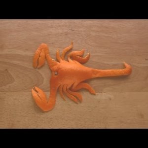 Škorpion - Orange Origami Art