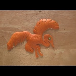 Bijela čaplja - Orange Origami Art