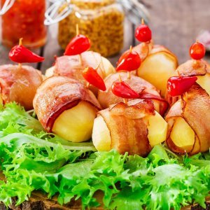 5. Pečeni krumpiri omotani slaninom