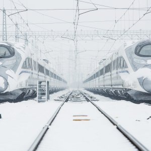 Snijeg zameo vlakove u kineskom Xianu