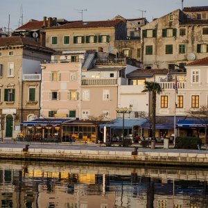 Zalazak sunca na šibenskoj rivi