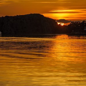 Zalazak sunca na šibenskoj rivi