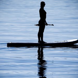 Stand-up paddling na moru