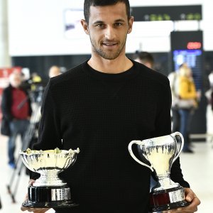 Mate Pavić na zagrebačkom aerodromu po povratku iz Australije