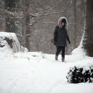 Snježna idila u zagrebačkom parku Tuškanac