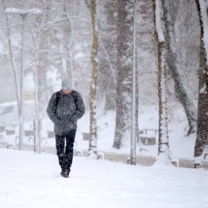 Snježna idila u zagrebačkom parku Tuškanac