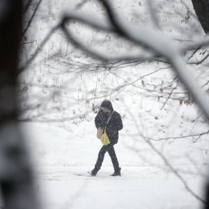 Snježna idila u zagrebačkom parku Tuškanac