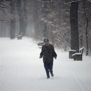 Snježna idila u zagrebačkom parku Tuškanac