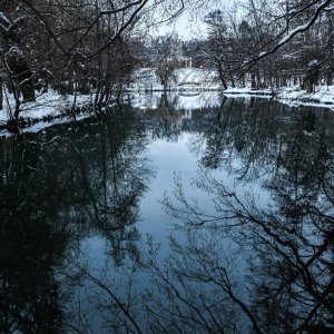 Idilični prizori parka Maksimir prekrivenog snijegom