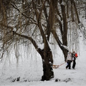 Idilični prizori parka Maksimir prekrivenog snijegom