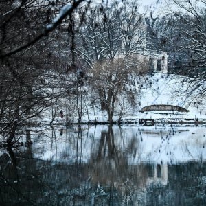 Idilični prizori parka Maksimir prekrivenog snijegom