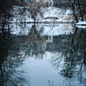 Idilični prizori parka Maksimir prekrivenog snijegom