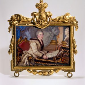 Nepoznati umjetnik, Minijatura: portret Katarine II. dok piše „Naputak“, 1770.