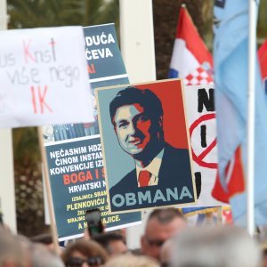 Prosvjed protiv Istanbulske pretvorio se u prosvjed protiv HDZ-a