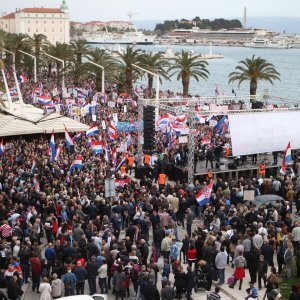 Prosvjed protiv Istanbuslke konvencije u Splitu