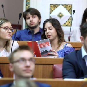 Studenti na simuliranoj sjednici Sabora RH