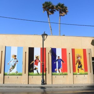 Mural sa zvijezdama SP-a, Messi, Salah, Griezmann i Ramos
