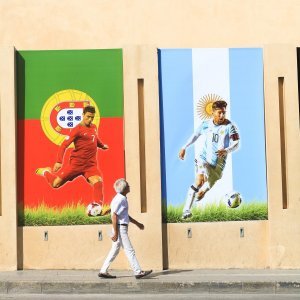 Mural sa zvijezdama SP-a, Ronaldo i Messi