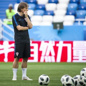 Zadnji trening Hrvatske prije Nigerije, Modrić