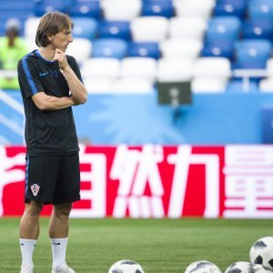 Zadnji trening Hrvatske prije Nigerije, Modrić